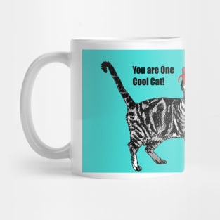 You are One Cool Cat Red Sunglasses Tabby Mug